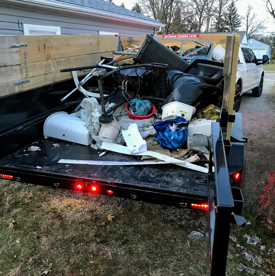 Roll-off dumpster delivered to a residential driveway in Hopkinton